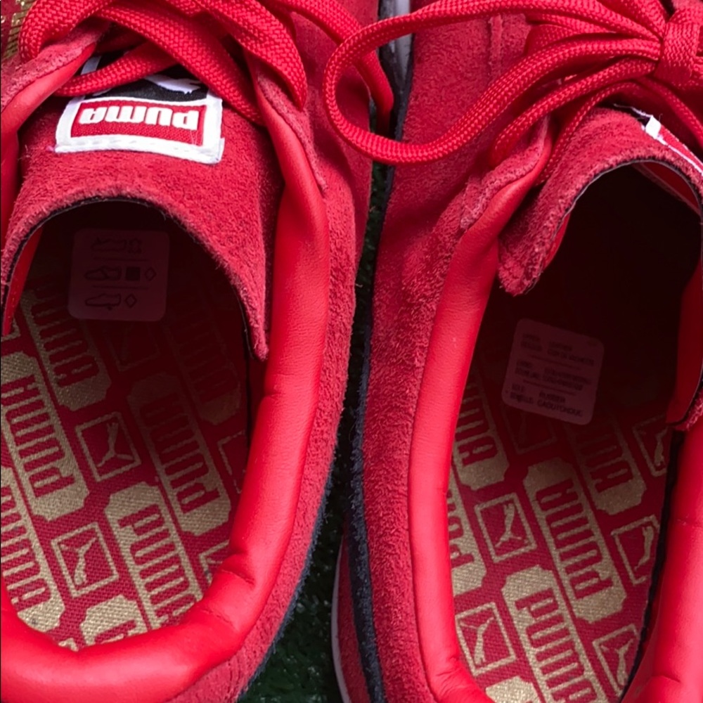 Like New Red Suede Pumas - Picture 2 of 4